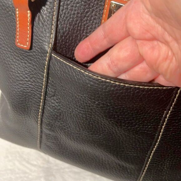 Dooney & Bourke Small Lexington Black Pebbled Grain Leather Tote - COA - EUC - Picture 3 of 13